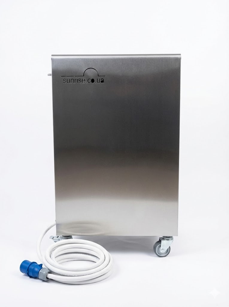 Вигляд збоку моноблоку LVBC-8M з колесами